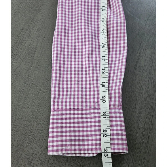 Vineyard Vines Women's Purple Gingham Shirt 1/2 Button Front Collared Size 2 - Picture 8 of 12